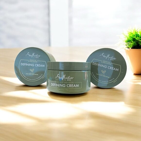 Shea Moisture Men Defining Cream Argan Oil & Shea Butter, 4 oz (113 g) NEW, 3 Pk - Picture 1 of 5